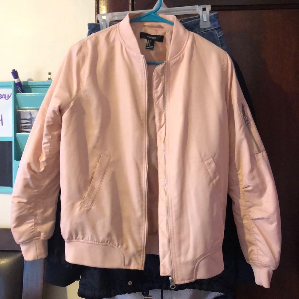 Pink bomber jacket